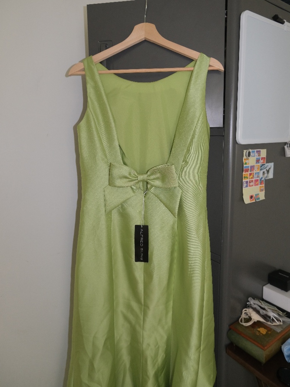 Alfred Sung Upcycled Green Gown